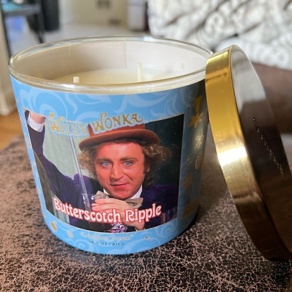 Goose Creek Willy Wonka Limited Edition 3 Wick Candle Butterscotch Ripple 14.5oz